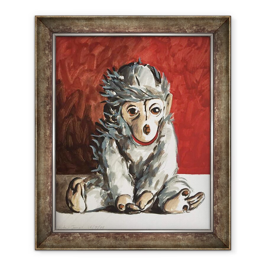 Tablou inramat - Peter Jones - Maimuta alba pe rosu, 2006, 90 x 110 cm