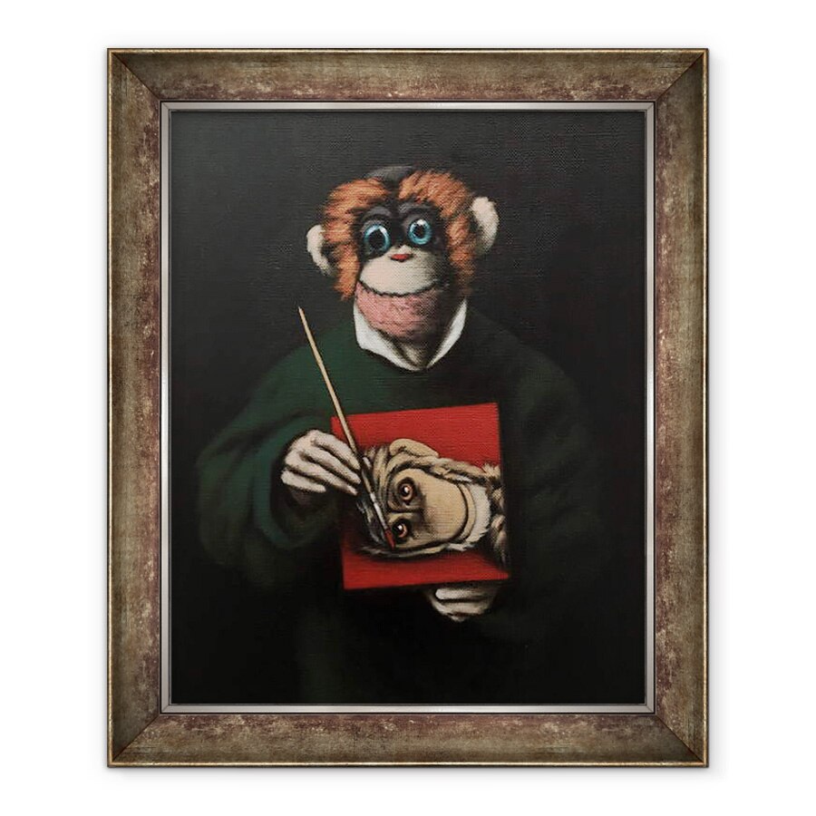 Tablou inramat - Peter Jones - Maimuta pictor, 2005, 90 x 110 cm