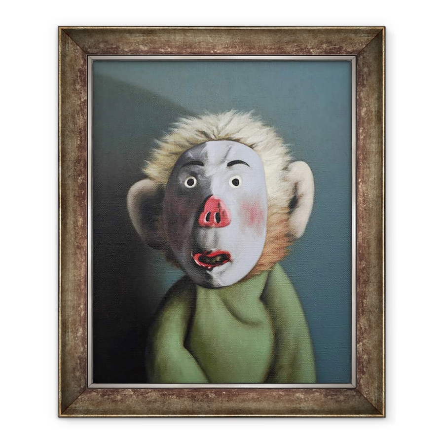 Tablou inramat - Peter Jones - Maimuta in masca de porc, 2005, 50 x 60 cm