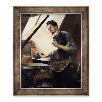 Tablou inramat - Paul Mathey - Felicien Rops 1833-98 in studioul sau, 90 x 110 cm Tablou inramat - Paul Mathey - Felicien Rops 1833-98 in studioul sau, 90 x 110 cm