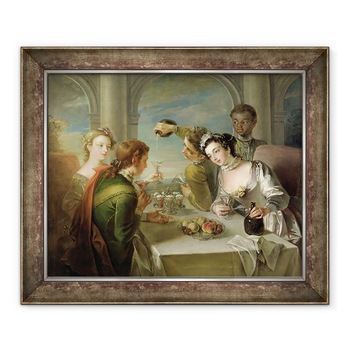 Tablou inramat - Philippe Mercier - Sentimentul gustului, 70 x 85 cm Tablou inramat - Philippe Mercier - Sentimentul gustului, 70 x 85 cm