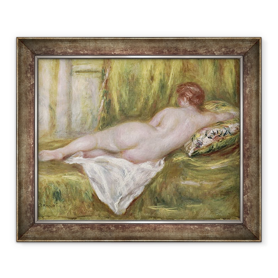 Tablou inramat - Pierre Auguste Renoir - inchis Nud din spate, odihna dupa baie, 50 x 60 cm