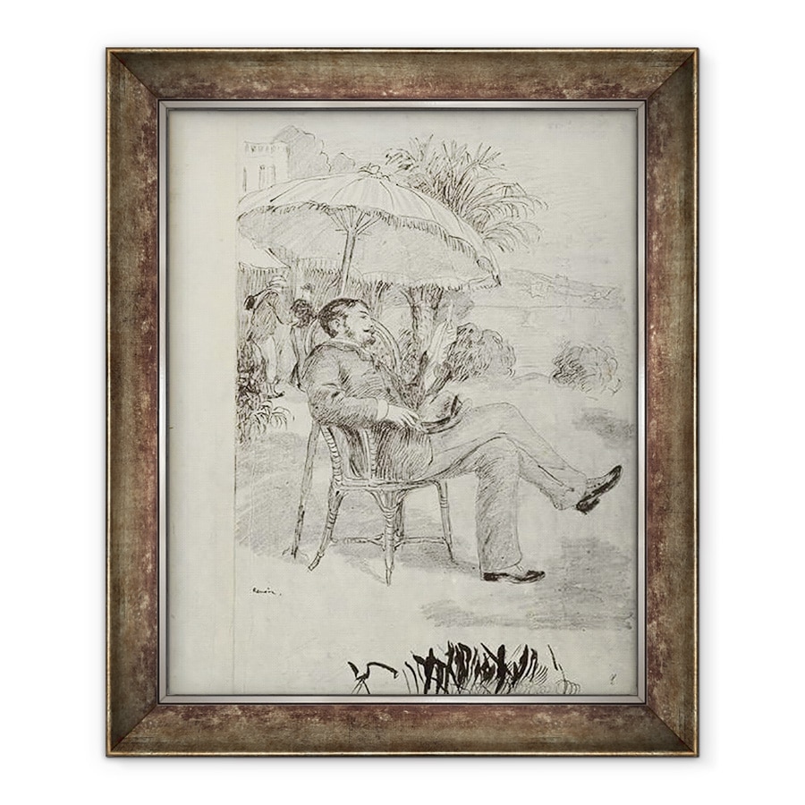 Tablou inramat - Pierre Auguste Renoir - Pe terasa unui hotel din Bordighera - Pictorul Jean Martin Review-uri lui Bill, 90 x 110 cm