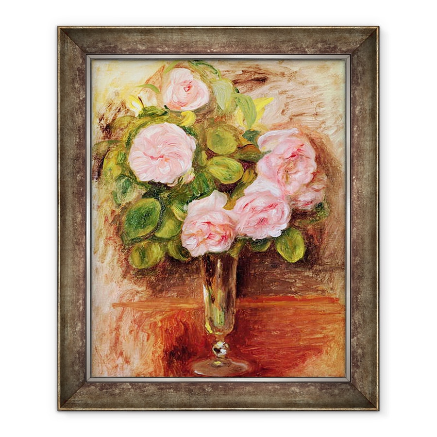 Tablou inramat - Pierre Auguste Renoir - Trandafiri in Vaza II, 90 x 110 cm