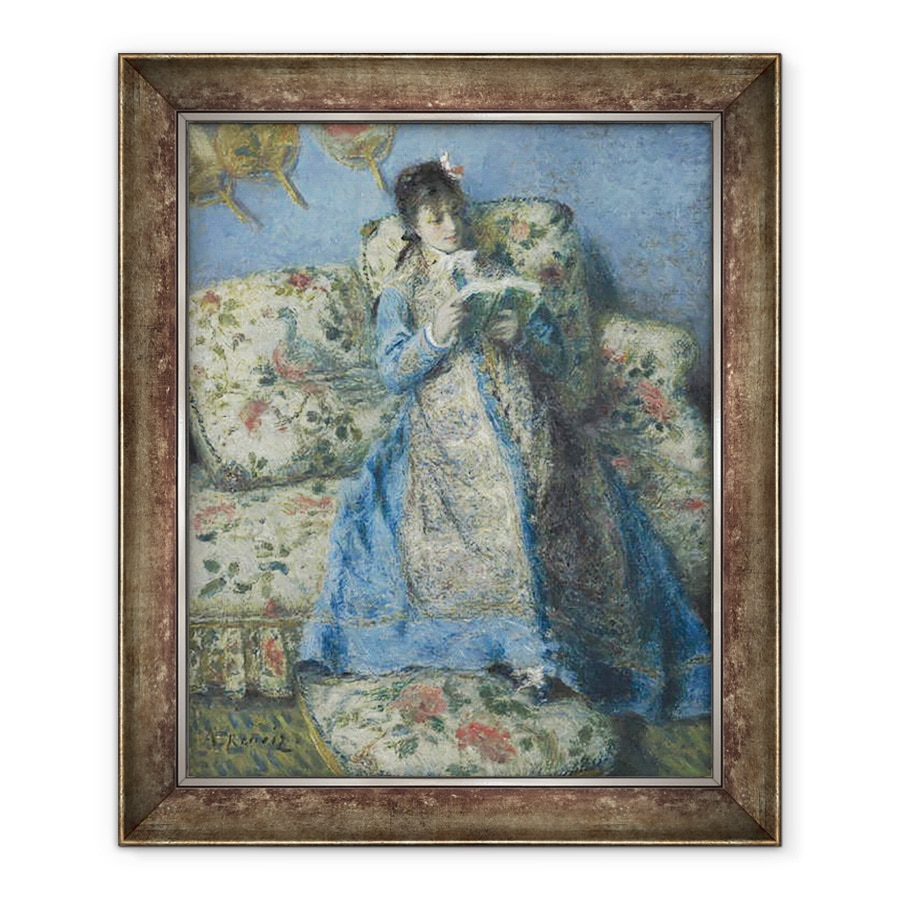 Tablou inramat - Pierre Auguste Renoir - Portret De Madame Monet Madame Claude Monet Reading, 50 x 60 cm
