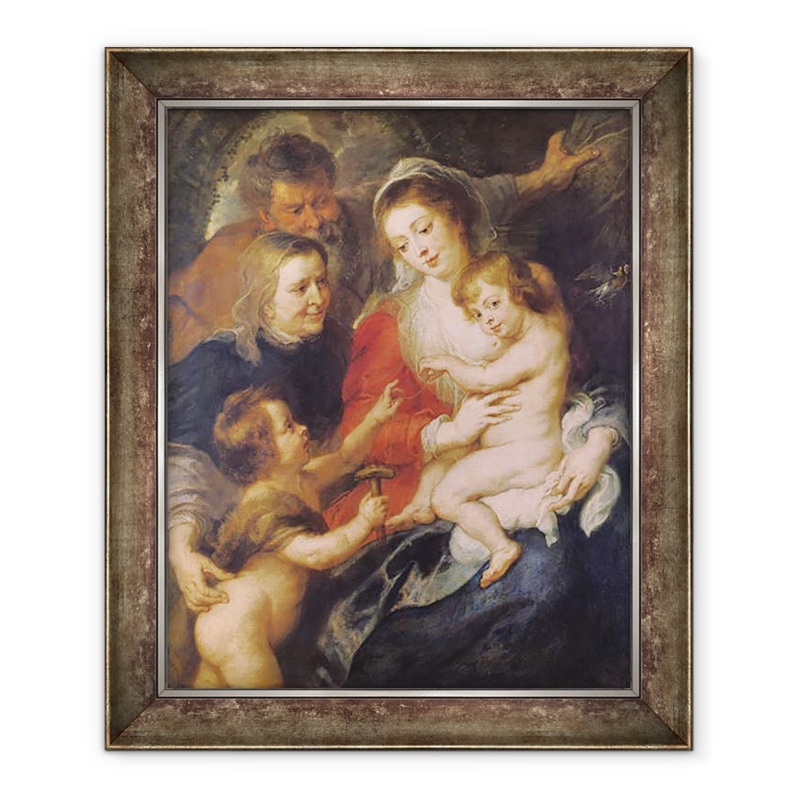 Tablou inramat - Peter Paul Rubens - Sfanta familie cu Sfanta Elisabeta si Pruncul Sfantul Ioan Botezatorul, 90 x 110 cm