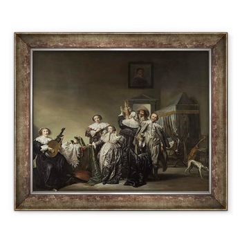 Tablou inramat - Pieter Codde - Compania Gallant, 70 x 85 cm Tablou inramat - Pieter Codde - Compania Gallant, 70 x 85 cm