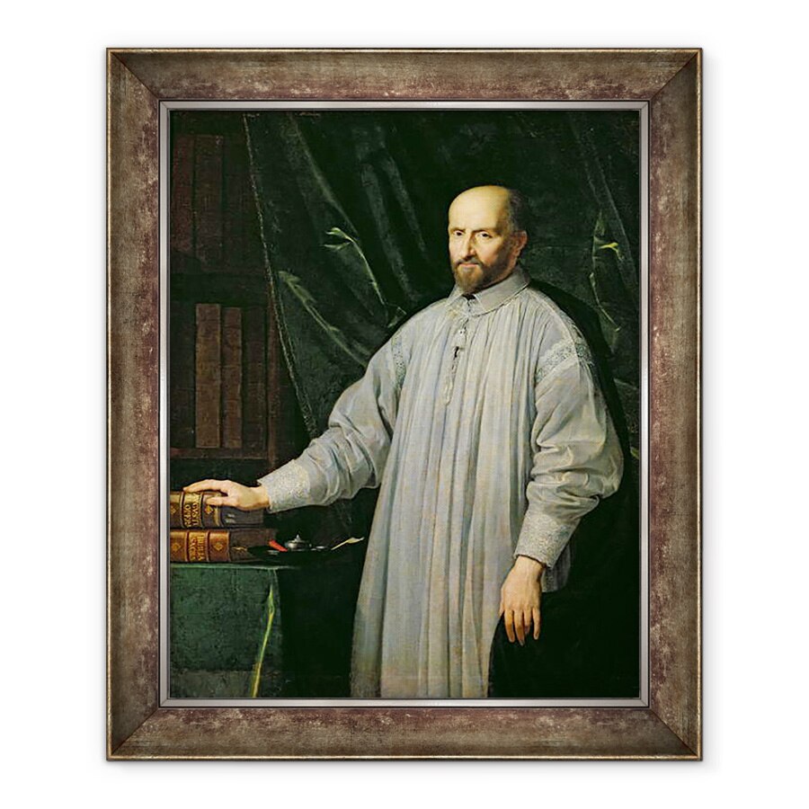 Tablou inramat - Philippe de Champaigne - Jean Duvergier de Hauranne 1581-1643 Abbot of Saint-Cyran, 90 x 110 cm