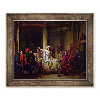 Tablou inramat - Pierre Henri Revoil - Ioana dArc c.1412-31 in inchisoarea Rouen, 70 x 85 cm Tablou inramat - Pierre Henri Revoil - Ioana dArc c.1412-31 in inchisoarea Rouen, 70 x 85 cm