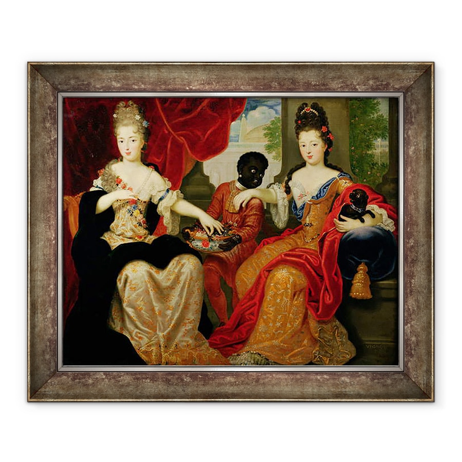 Tablou inramat - Philippe Vignon - Portret De Francoise-Marie de Bourbon 1677-1749 si Louise-Francoise de Bourbon 1673-1743, 50 x 60 cm