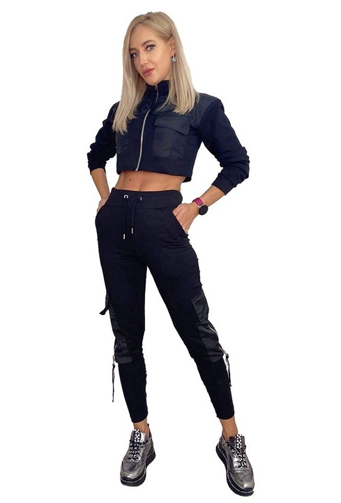 Compleu sport Glamy pantaloni si hanorac