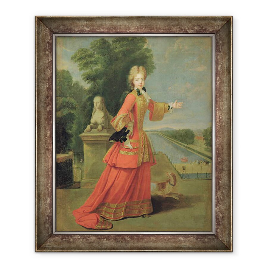 Tablou inramat - Pierre Gobert - Marie-Adelaide de Savoie 1685-1712 in rochie de vanatoare, 70 x 85 cm