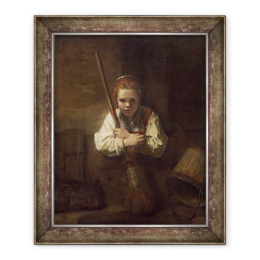 Tablou inramat - Rembrandt Harmensz van Rijn - O fata cu o matura, 90 x 110 cm