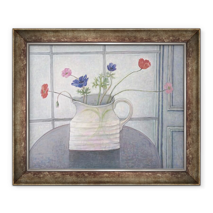 Tablou inramat - Ruth Addinall - Anemone si mac in Ulcior alb, 70 x 85 cm
