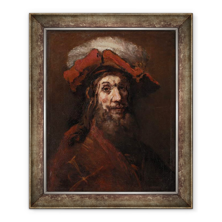 Tablou inramat - Rembrandt Harmensz van Rijn - Schita pentru Cavalerul cu soimul, cunoscut sub numele de Cruciatul, 70 x 85 cm
