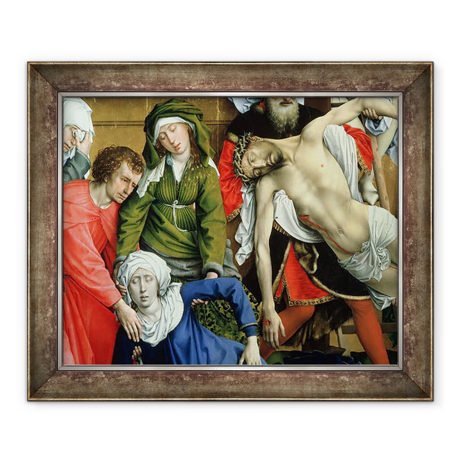 Tablou inramat - Rogier van der Weyden - Coborarea de pe Cruce, 1435 ulei pe panou detaliu al Sfantului Ioan, 70 x 85 cm