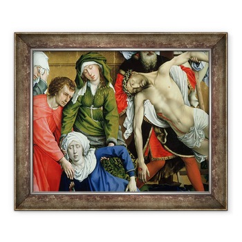 Tablou inramat - Rogier van der Weyden - Coborarea de pe Cruce, 1435 ulei pe panou detaliu al Sfantului Ioan, 70 x 85 cm Tablou inramat - Rogier van der Weyden - Coborarea de pe Cruce, 1435 ulei pe panou detaliu al Sfantului Ioan, 70 x 85 cm