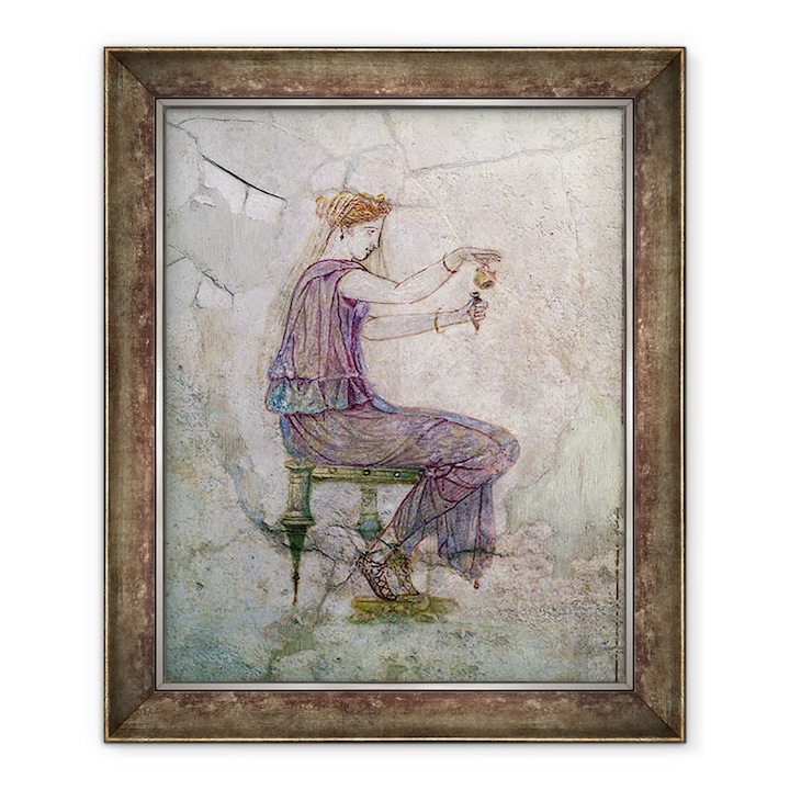 Roman - Nő ömlött parfüm egy Phial, keretezett kép, 90 x 110 cm