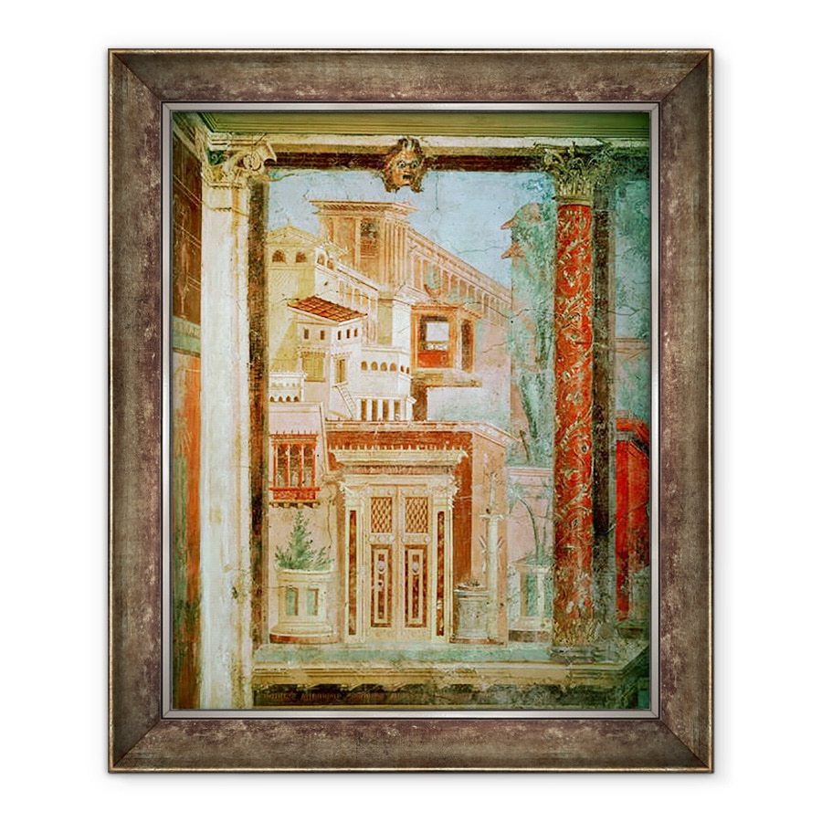 Tablou inramat - Roman - Panou din Cubiculum din dormitorul vilei lui P Fannius la Boscoreale, Pompei, 70 x 85 cm