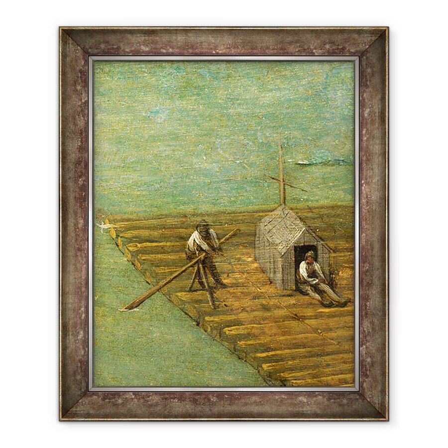 Tablou inramat - Pieter Bruegel the Elder - Detaliu de pluta din Turnul Babel, 90 x 110 cm