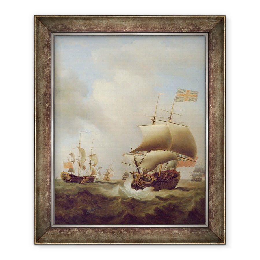 Tablou inramat - Samuel Scott - Transport intr-o mare agitata, 70 x 85 cm
