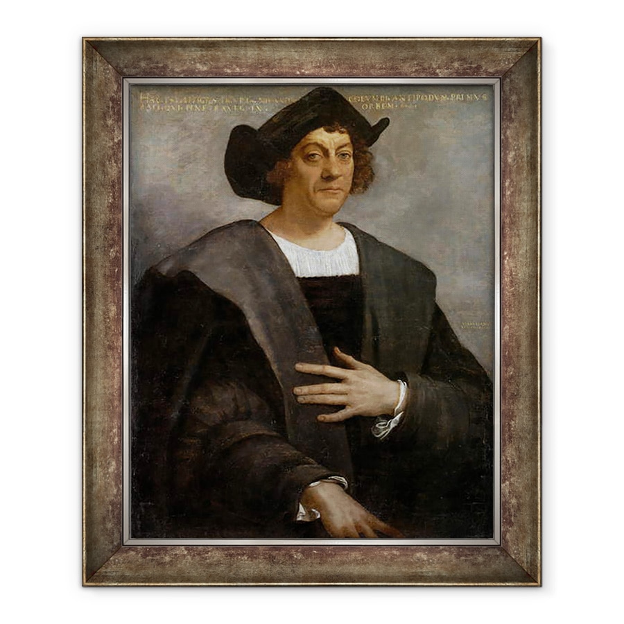 Tablou inramat - Sebastiano del Piombo - Portret De Barbat, Se spune a fi Cristofor Columb c.1446-1506, 70 x 85 cm