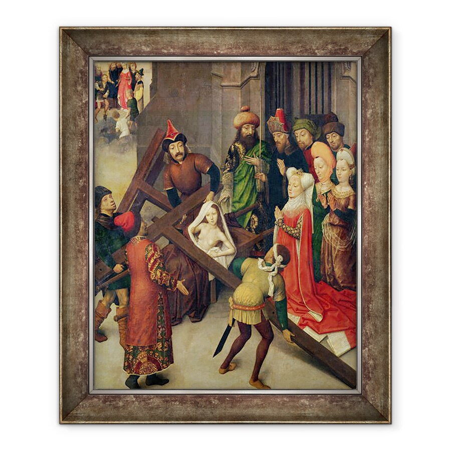 Tablou inramat - Simon Marmion - Sfanta Elena si miracolul crucii adevarate, 70 x 85 cm