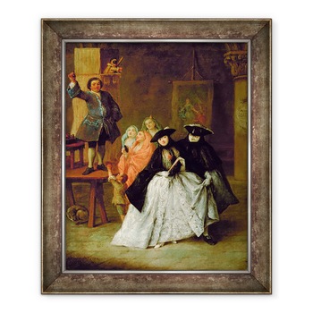 Tablou inramat - Pietro Longhi - sarlatanul, 70 x 85 cm Tablou inramat - Pietro Longhi - sarlatanul, 70 x 85 cm