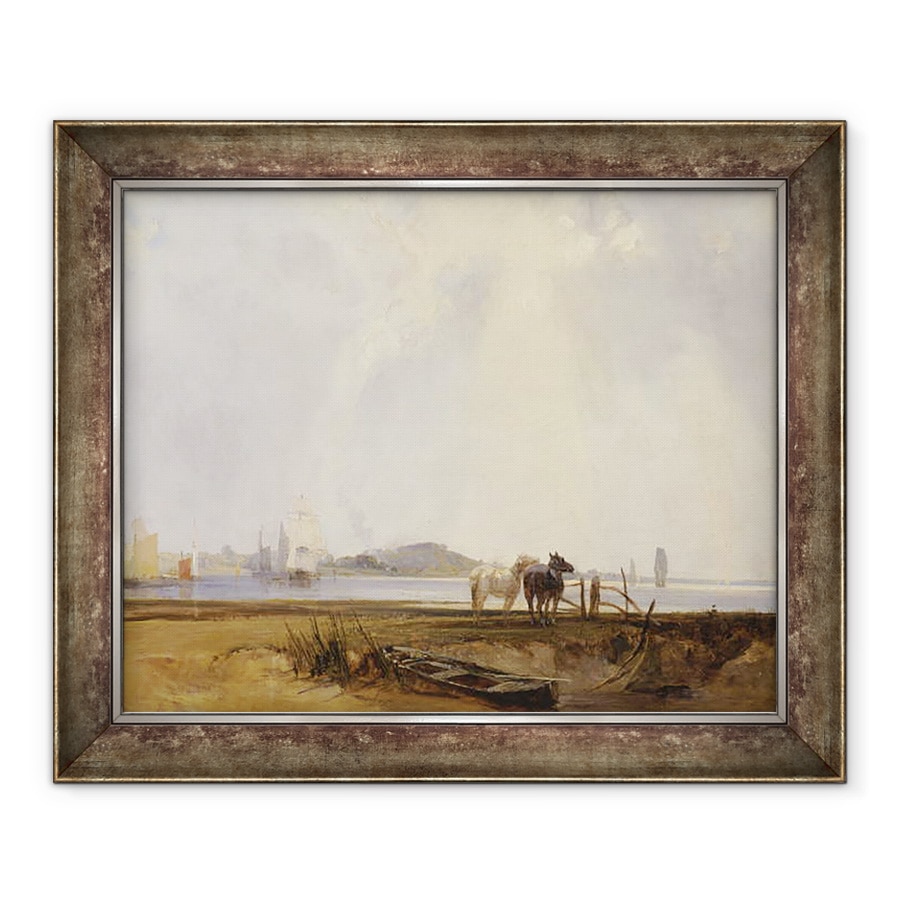 Tablou inramat - Richard Parkes Bonington - Peisaj langa Quilleboeuf, Franta, 70 x 85 cm