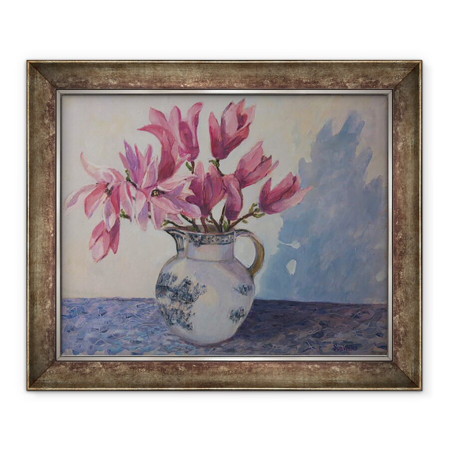 Tablou inramat - Sue Wales - Magnolii roz, 2019, 70 x 85 cm