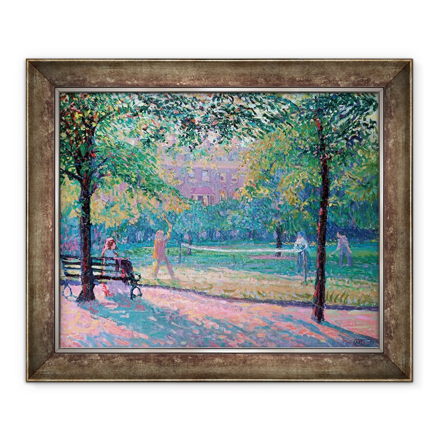 Tablou inramat - Spencer Frederick Gore - Joc de tenis, 70 x 85 cm