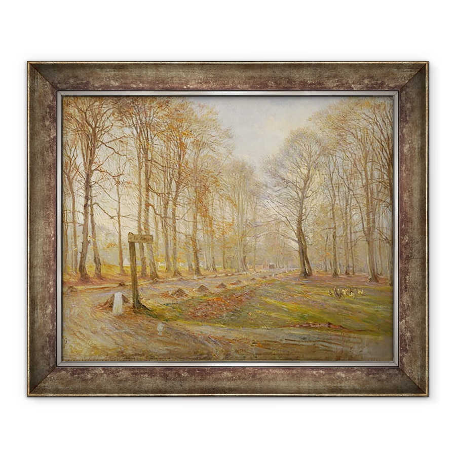 Tablou inramat - Theodor Esbern Philipsen - Ziua Toamnei tarzii in Parcul Cerb Jægersborg, la nord de Copenhaga, 70 x 85 cm