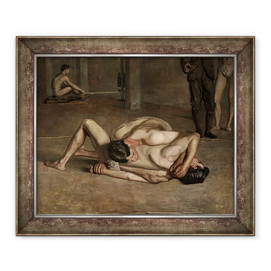 Tablou inramat - Thomas Cowperthwait Eakins - Luptatori, 70 x 85 cm