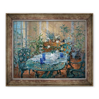 Tablou inramat - Susan Ryder - Conservatorul cu sticla albastra, 70 x 85 cm Tablou inramat - Susan Ryder - Conservatorul cu sticla albastra, 70 x 85 cm