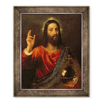 Tablou inramat - Titian - Hristos Mantuitor, 70 x 85 cm Tablou inramat - Titian - Hristos Mantuitor, 70 x 85 cm