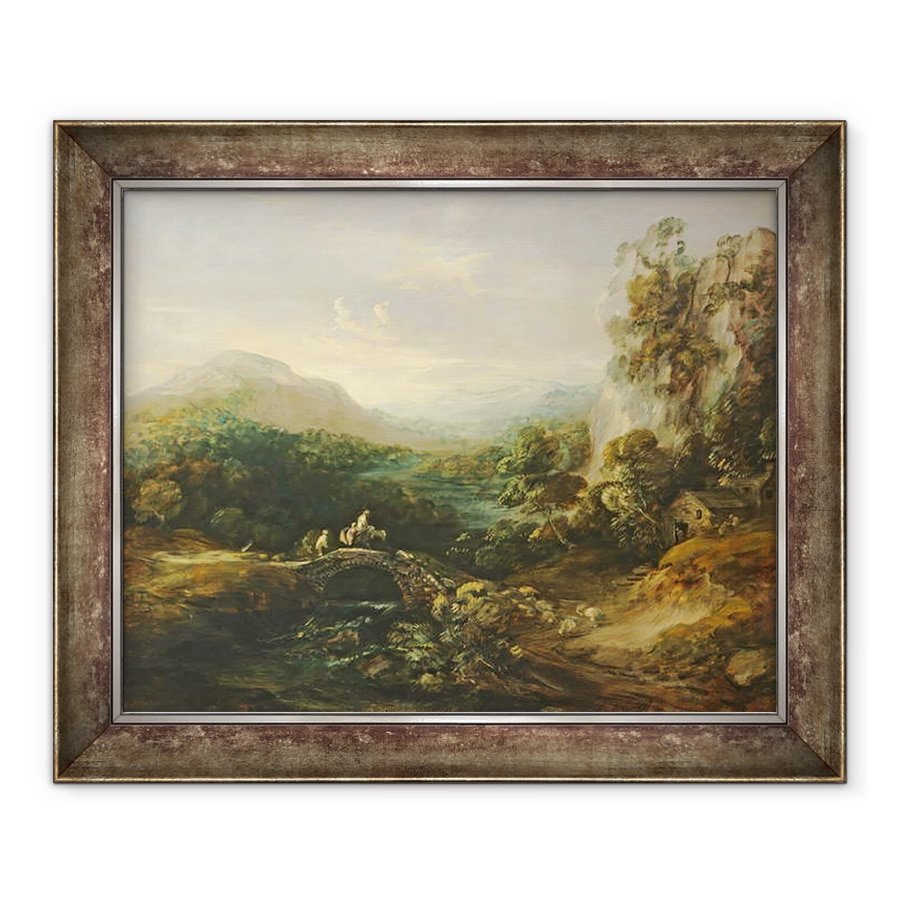 Tablou inramat - Thomas Gainsborough - Peisaj montan cu pod, 70 x 85 cm