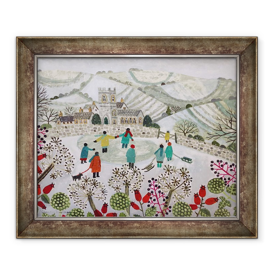 Tablou inramat - Vanessa Bowman - Patinatori si Sledgers, 70 x 85 cm