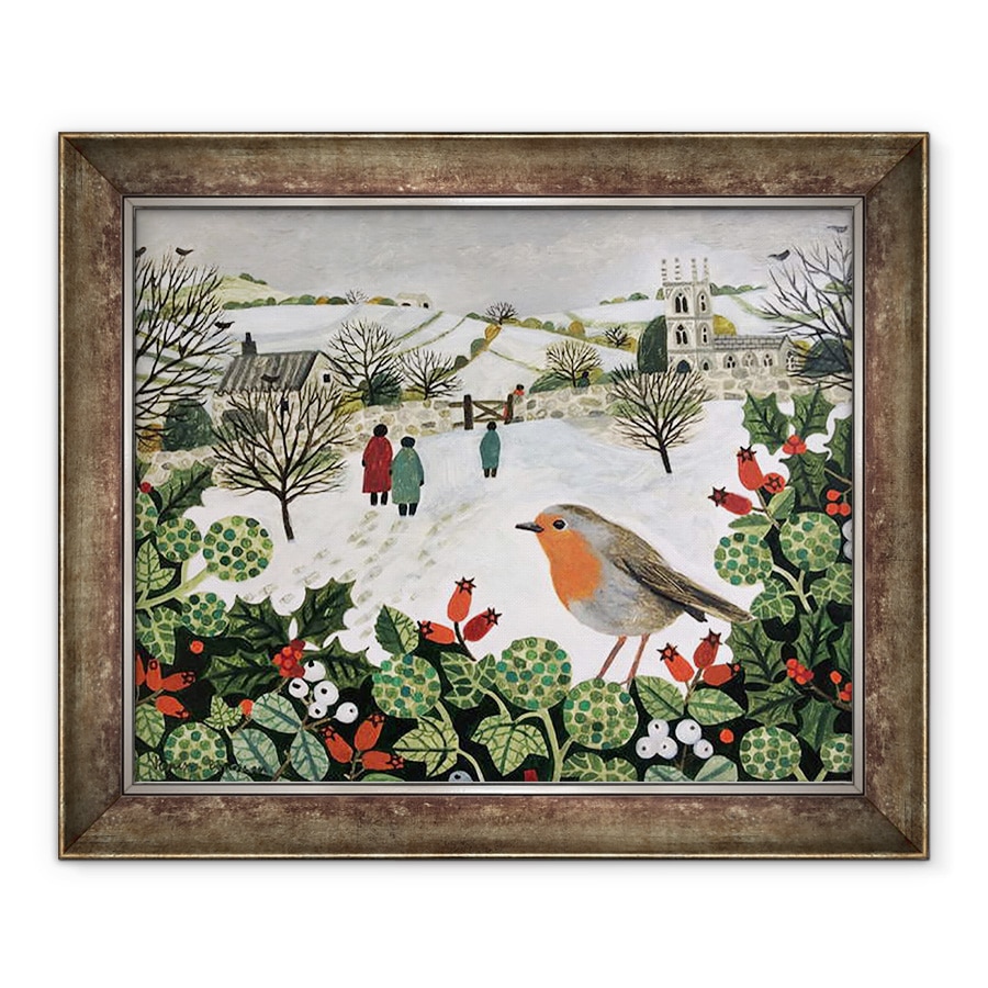 Tablou inramat - Vanessa Bowman - Robin si Biserici, 70 x 85 cm