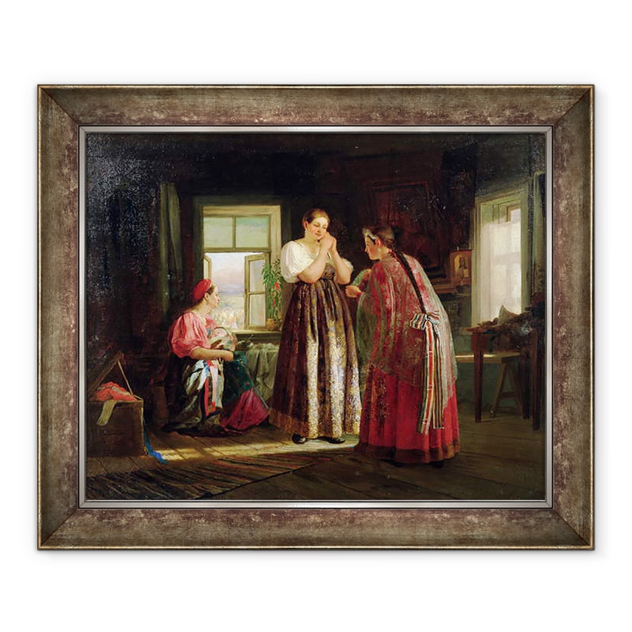 Tablou inramat - Vasily Maximov - Pregatirea inainte de o petrecere, 70 x 85 cm