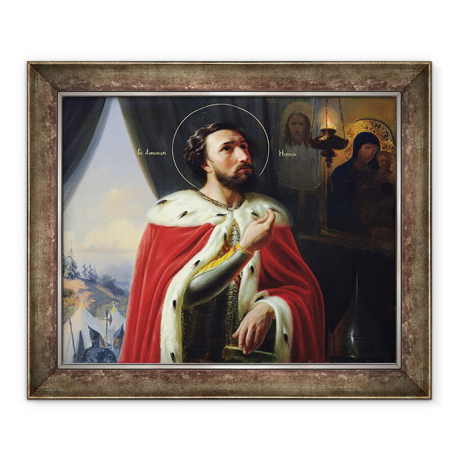 Tablou inramat - Vasili Kuzmich Shebuev - Alexander Nevsky, Duce de Novgorod, 70 x 85 cm