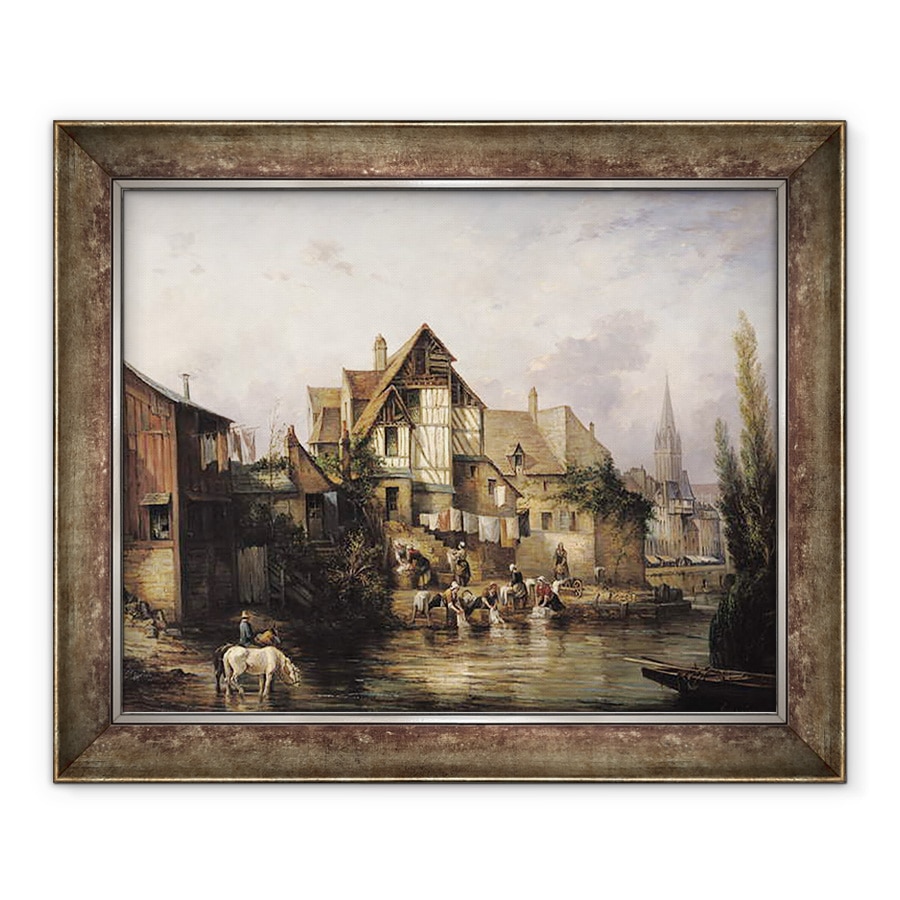Tablou inramat - Victor Theophile Tesniere - Casa de spalatorie Petits Murs, 70 x 85 cm
