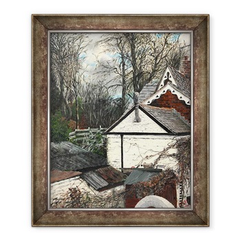 Tablou inramat - Vincent Alexander Booth - Un deal bantuit Mold tara Galilor, 1990, 70 x 85 cm Tablou inramat - Vincent Alexander Booth - Un deal bantuit Mold tara Galilor, 1990, 70 x 85 cm