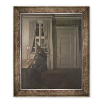 Tablou inramat - Vilhelm Hammershoi - Colectorul de Monede, 70 x 85 cm Tablou inramat - Vilhelm Hammershoi - Colectorul de Monede, 70 x 85 cm