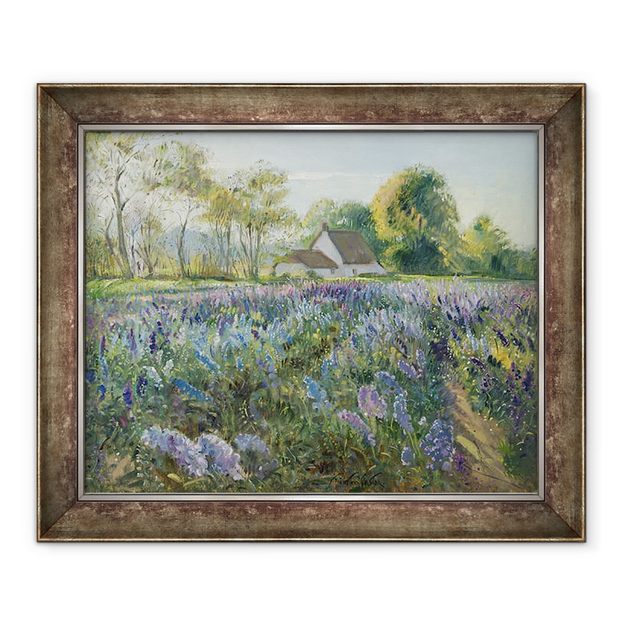 Tablou inramat - Timothy Easton - Delphiniums octombrie, 70 x 85 cm
