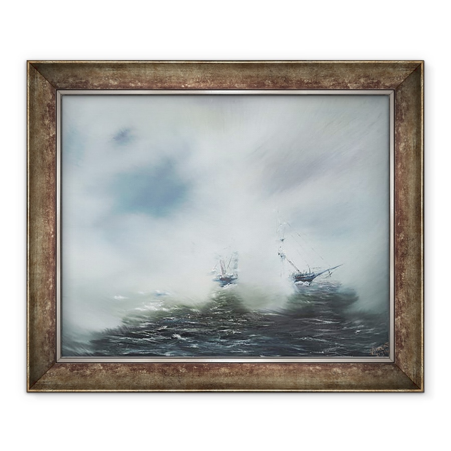 Tablou inramat - Vincent Alexander Booth - Descoperirea de compensare in ceata mare Scott in drum spre Antarctica ianuarie 1902. 2014, 70 x 85 cm