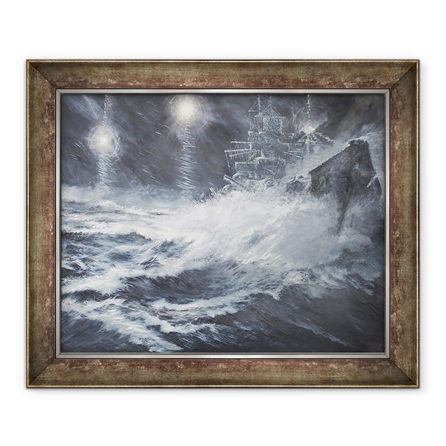 Tablou inramat - Vincent Alexander Booth - Surprins de Starshell Scharnhorst la North Cape, 2008, 70 x 85 cm