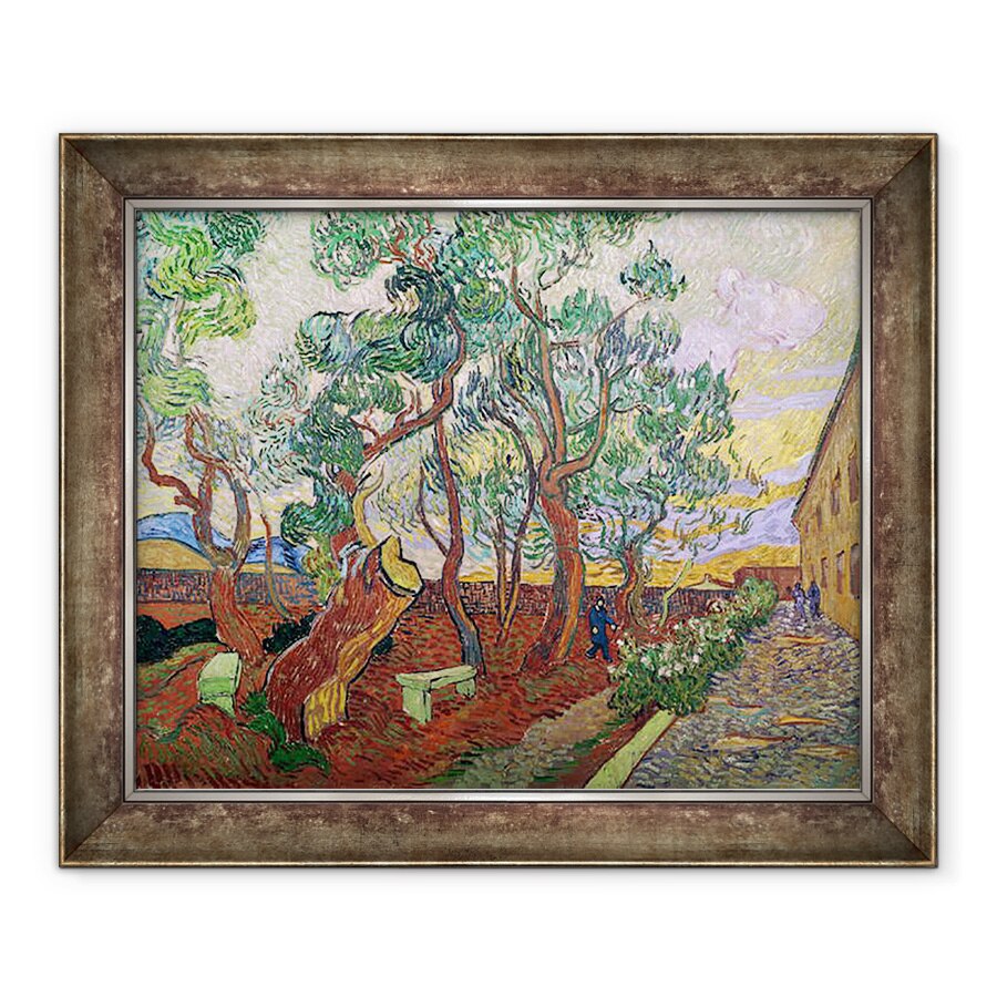 Tablou inramat - Vincent van Gogh - Gradina Spitalului Sf. Paul din St. Remy, 70 x 85 cm