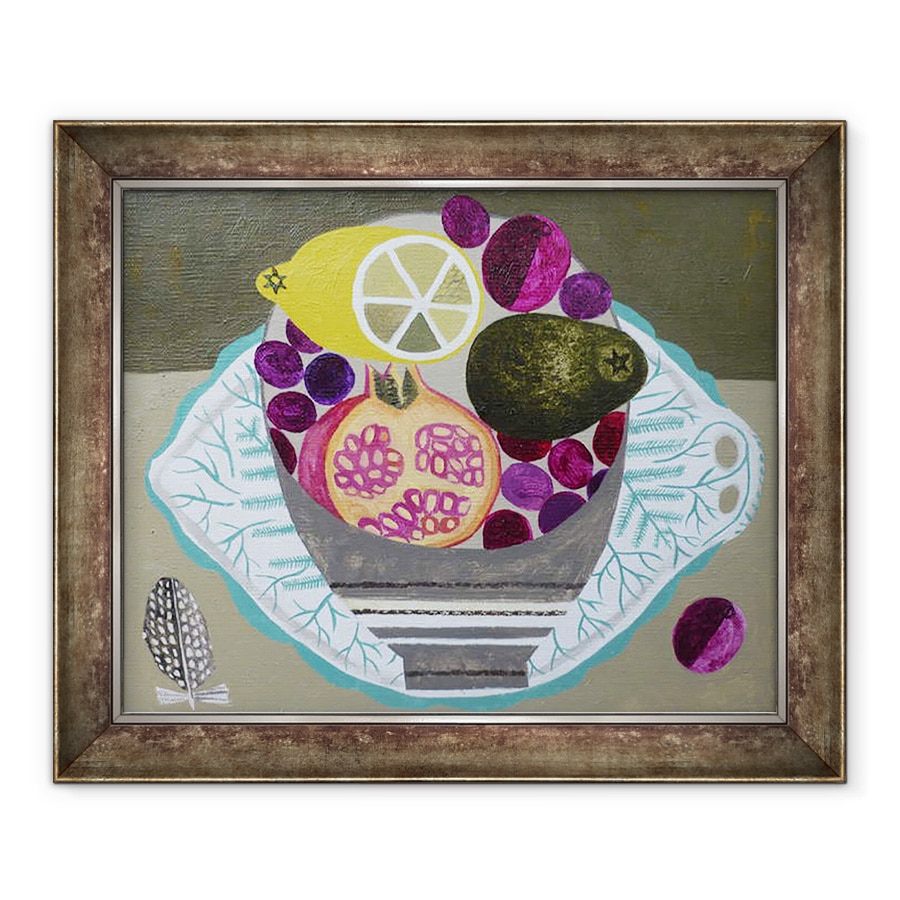 Tablou inramat - Vanessa Bowman - Fruitbowl pe placa de feriga, 70 x 85 cm