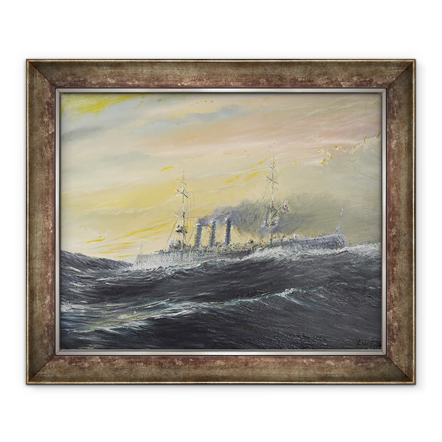 Tablou inramat - Vincent Alexander Booth - Emden plimbari valuri din Oceanul Indian 1914, 2011, 70 x 85 cm