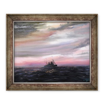 Tablou inramat - Vincent Alexander Booth - Kronprinz Wilhelm 1914 Fantoma Atlanticii, 2019, 70 x 85 cm Tablou inramat - Vincent Alexander Booth - Kronprinz Wilhelm 1914 Fantoma Atlanticii, 2019, 70 x 85 cm